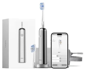 Laifen Wave Pro LFTB02-S nerezová ocel / Elektrický zubní kartáček / oscilační / 66 000 pohybů/min / Bluetooth / IPX8
