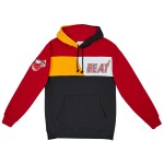 Mitchell & Ness Pánská mikina Miami Heat NBA Color Blocked Fleece Hoodie Velikost: S