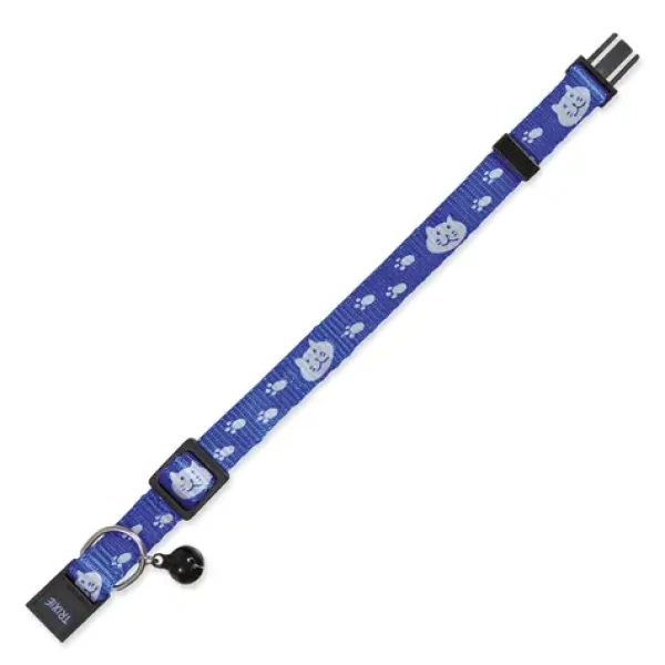 TRIXIE Reflexní obojek pro kočky / Obojek / Nylonový / Reflexní prvky / Délka 24 cm (G13-4173)