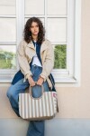 Nákupní taška Reisenthel Loopshopper L Summerstripes coffee