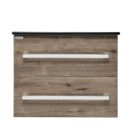 Koupelnová skříňka s černým umyvadlem SAT Cube Way 60x53x46 cm dub wellington mat CUBE46602DWMODC CUBE46602DWMODC