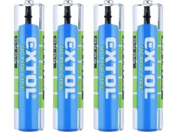 Extol 42000 Zink-chloridové baterie AAA (R03) / 1.5V / 4 ks (42000)