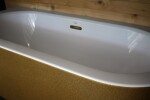 BESCO - Vana AVITA A-LINE Glam01 zlatá - 160 x 75 - levé provedení - Barva - Zlatá, Barva sifonu - Zlatá, Rozměr vany - 160 × 75 Způsob provedení - Levé VANAVITAL16LZZ