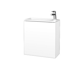 Dřevojas - Koupelnová skříňka VARIANTE SZD 50 umyvadlo Zoom - N01 Bílá lesk / M01 Bílá mat / Pravé 339388P