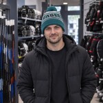 New Era Pánská zimní čepice Philadelphia Eagles NFL Pom Wordmark