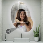 REA - Zrcadlo LED 80x60cm CLOUD C HOM-05504