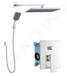 Kielle Sprchový set s baterií pod omítku, pro 2 spotřebiče, s příslušenstvím a tělesem, chrom 20611SP20