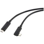 Delock USB 2.0 prodlužovací kabel plochý zahnutý [1x USB 2.0 zástrčka A - 1x USB 2.0 zásuvka A] 1.00 m černá oboustranně zapoji