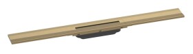HANSGROHE - RainDrain Flex Lineární sprchový žlab s nerezovým roštem 800, ke stěně, zkrátitelný, kartáčovaný bronz 56051140