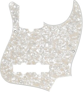 Fender Pickguard, Jazz Bass, 10-Hole Mount, Aged White Pearl, 4-Ply