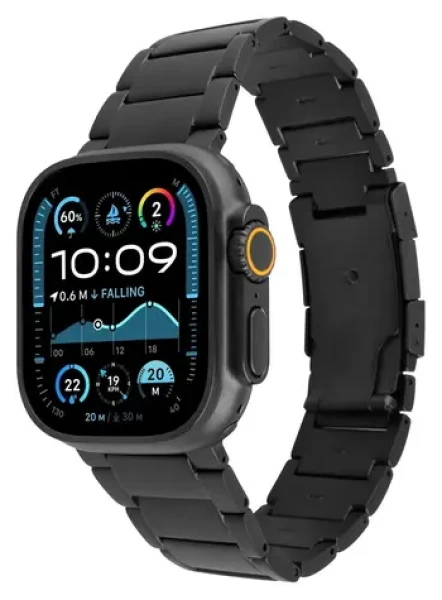 FIXED Titanium Strap černá / Řemínek / Apple Watch 44/45/46/49 mm / Titan / PVD úprava (FIXTST-434-BK)
