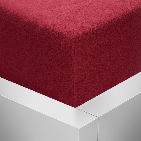 Stanex Froté napínací prostěradlo bordó ROZMĚR: (š/d/v) 180 x 200 x 20 cm, Barva: BORDÓ