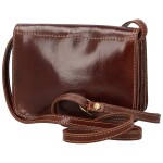 Módní dámská kožená crossbody kabelka Sofii, hnědá