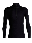 Pánské merino triko dlouhý rukáv, 1/2 zip ICEBREAKER Mens 175 Everyday LS Half Zip, Black velikost: XL