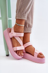 Dámské sandály na platformě Big Star NN274A529 růžové 38