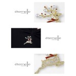 Vánoční brož Swarovski Elements Rudolf 2 - vánoční sob, Zlatá