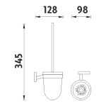 Nimco Keira chrom toaletní wc kartáč KE 22094WN-26 KE 22094WN-26