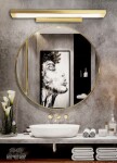 Nástěnné svítidlo 40cm APP836-1W - zlaté OSW-07014