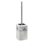 Gedy - CIXI WC štětka na postavení, porcelán, bílá/modrá CX3389