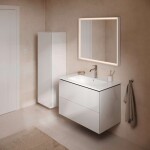 DURAVIT - ME by Starck Umyvadlo 83x49 cm, s přepadem, otvor pro baterii, DuraShield, bílá 233683AA00