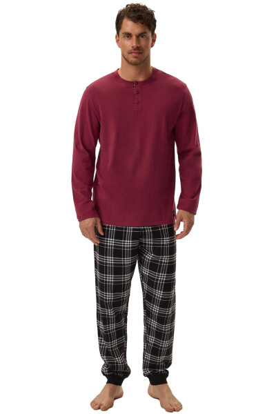 Pánské pyžamo 41919 Honor wine - HENDERSON vínová 3XL