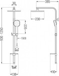 MEXEN/S - Q33 černá sprchový sloup 798333395-70