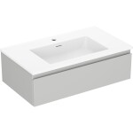 MEXEN/S - Orio koupelnová skříňka 80 cm s umyvadlem Otis, 1 šuplík, šedá mat/bílá mat 91A10-08023-1-BF62-W18M01