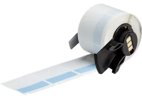 Brady samolaminující vinylové štítky modro-průhledné / Štítky do tiskárny / Vinyl / 38x38 mm / pro kabely (M6-32-427-BL)