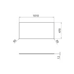 SAPHO - CIRASA/EZARA deska Rockstone 101x1,2x47cm, bílá mat CRR101-0101