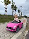 Mamido Elektrické autíčko Cabrio Fast Wing růžové | EVA kola | 2,4Ghz