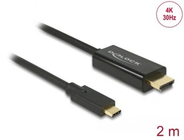 Delock Kabel USB Type-C (M) - HDMI (M) (DP Alt Mód) 4K 30 Hz 2m černá (85259)