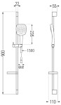 MEXEN/S - DS17 posuvný sprchový set, chrom 785174583-00