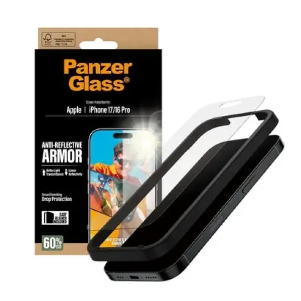 PanzerGlass Armor Anti-Reflective EasyAligner pro Apple iPhone 17/16 Pro (GS-FOL-PNGL-0174)