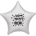 Balónek fóliový Šťastný NOVÝ ROK stříbrná hvězda Balonky.cz Balónek fóliový Šťastný NOVÝ ROK stříbrná hvězda Balonky.cz