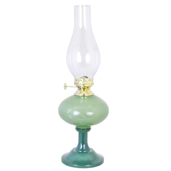 Strömshaga Petrolejová lampa Esmeralda Green, zelená barva, sklo, kov