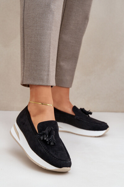 Dámské mokasíny G-55 / 208669 Černá- Step in style černá s bílou 41