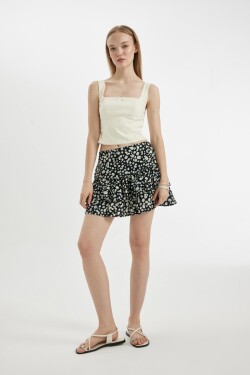 DEFACTO Cool Patterned High Waist Moroccan Mini Skirt