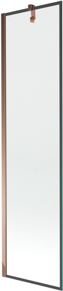 MEXEN/S - Next vanová zástěna FIX 50 x 150, černá dekor, růžové zlato 895-050-000-00-70-60