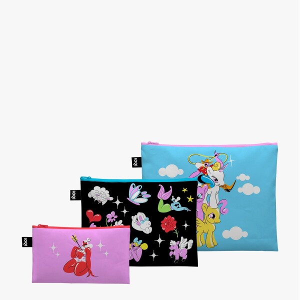 Taštičky na zip 3 ks LOQI MARYLOU FAURE Daydreaming