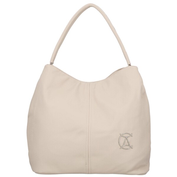 Trendy dámská koženková kabelka na rameno Nina, béžová