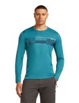ICEBREAKER Mens 200 Oasis LS Crewe Elevation Lin, Topaz velikost: XL