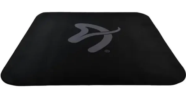 AROZZI Zona Quattro Black Grey / ochranná podložka na podlahu / 116 x 116 cm / černá s šedým logem (AZ-ZONA-QTRO-BKGY)