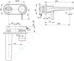 IDEAL STANDARD - Melange Umyvadlová baterie pod omítku, chrom A5591AA