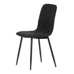 Jídelní židle, černá, látka, CT-283 BK2