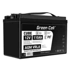 Green Cell bezúdržbová baterie AGM VRLA 12V 110Ah / pro sekačky | lodě | invalidní vozíky | obytné vozy a koloběžky (AGM58)
