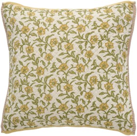 Ib Laursen Bavlněný povlak na polštář Vigga Yellow 50 × 50 cm, žlutá barva, textil