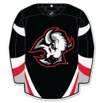 Mustang Cedule Buffalo Sabres NHL Goathead 15x13 Home Jersey