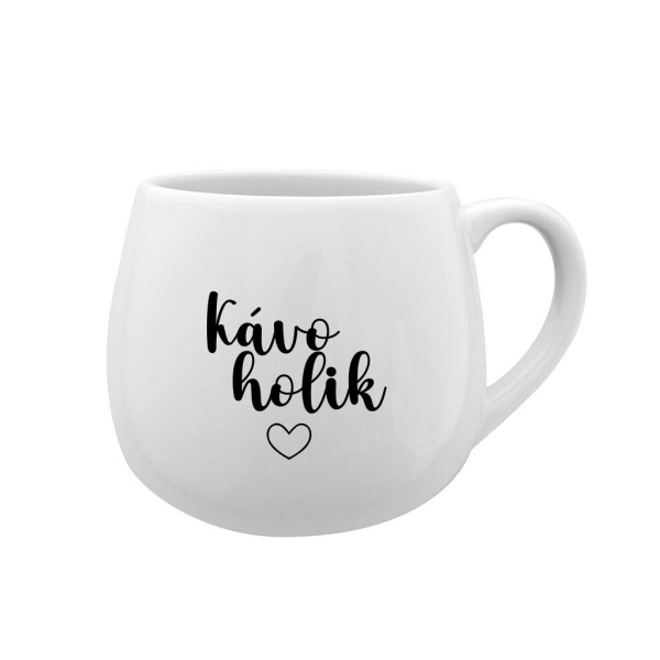 KÁVOHOLIK - bílý keramický hrníček 300 ml
