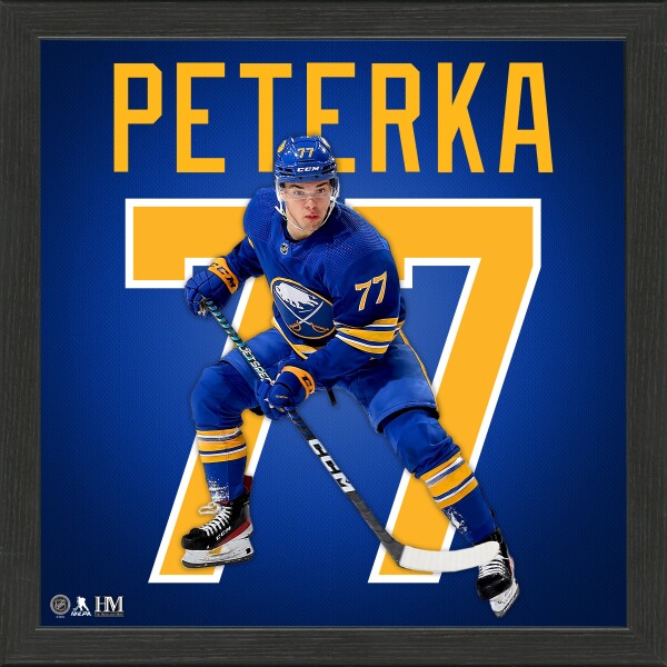 Highland Mint Obraz Buffalo Sabres NHL JJ Peterka Impact Jersey Frame