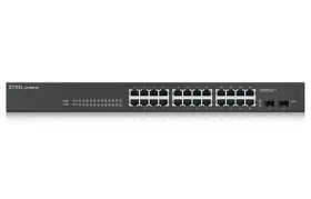 ZyXEL GS1900-24 / Switch Smart Managed / 24x GbE RJ-45 / 2x GbE SFP / VLAN / QoS / Rack (GS1900-24-EU0102F)